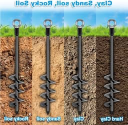 Grondankers 47 cm, stevige metalen grondpennen voor trampoline, schommel en honden, 2 stuks met opbergtas, ideaal voor camping en tuinhuis — thumbnail 2