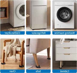 Antislip wasmachine-voetkussens - 4 stuks rubberen voetkussens voor droger en vaatwasser, geluiddemping en stabiliteit — thumbnail 2