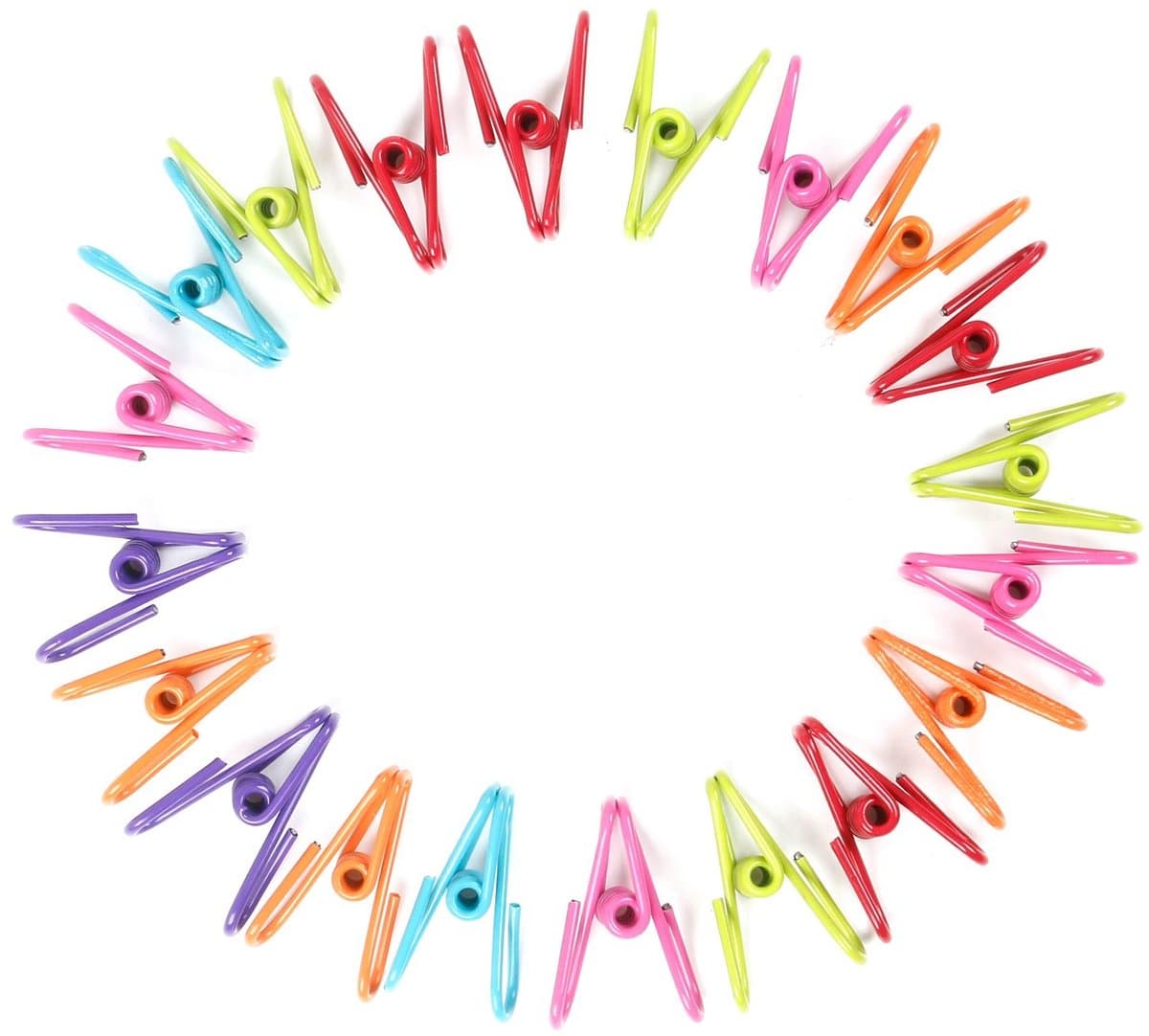 Solidchoice- Draadclips 20 stuks - Metalen Klemmen - Kleurige Klemmen - Praktische Clips - Voor Papier/Waskleding - Afmetingen 5,3 x 3 x 1,7 cm - Wasknijpers — afbeelding 1