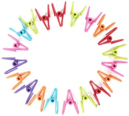 Solidchoice- Draadclips 20 stuks - Metalen Klemmen - Kleurige Klemmen - Praktische Clips - Voor Papier/Waskleding - Afmetingen 5,3 x 3 x 1,7 cm - Wasknijpers — thumbnail 1