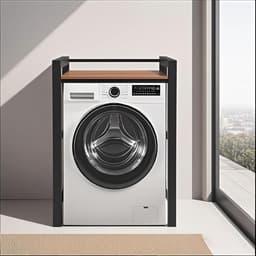 Wasmachine Verhoger - Droogkast Meubel - Ruimte Besparen - 3 Hoogte Instellingen - 75 x 67 x 105 cm - Zwart — thumbnail 2
