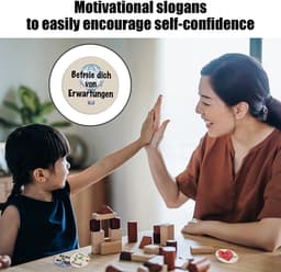Dailygoods- Geluksbrengers 24 stuks - Houten Geluksbrenger - Ronde Mini-souvenirs - Inspirerende Citaten - Fluwelen Zakje - Tafeldecoratie - Gelukssteen — thumbnail 3