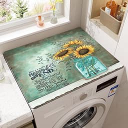 Wasmachine Droger Mat - Apparaat Beschermer - Vocht Absorberen - Antislip Rubber Onderkant - 50x60cm - Donkergrijs — thumbnail 2