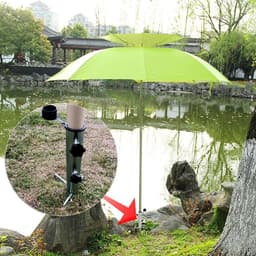 Parasolhouder met Grondanker en Verstelbare Steunen voor Strand en Tuin, Ideaal voor Vissen en Buitenactiviteiten — thumbnail 5