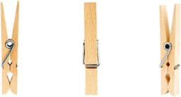 Houten Haringen - Wasknijpers - Was Lijnen - Slim Design - 120 Stuks - Gemengd — thumbnail 5