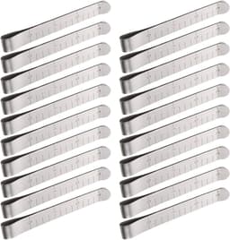 Naaiclips - Krimpklemmen Hemmen - Stof Bevestigen - Ingebouwde Meetgids - 20 stuks - Zilver — thumbnail 1