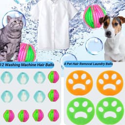 Cosensi - Haarvangers voor Wasmachine - 16 Stuks - Herbruikbaar - Groen en Blauw - Vermijd Pluisjes - Geschikt voor Wasmachines en Drogen — thumbnail 3