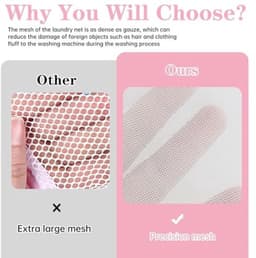 Set van 2 wasnetten voor wasmachine, premium waszak, 40 x 50 cm, wasnet met verborgen ritssluiting, bescherming tegen vervorming en vouwen, wasnet voor wasmachine, waszak — thumbnail 3