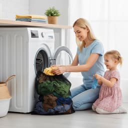 Grote Waszakken voor de Wasmachine 60 x 90 cm - Herbruikbare Wasnetten voor Kleding en Dekbedhoezen met Koordsluiting — thumbnail 5
