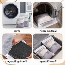 4-delige waszakken set, ademende waszakken met rits voor delicate kleding, lingerie en sokken wassen — thumbnail 3