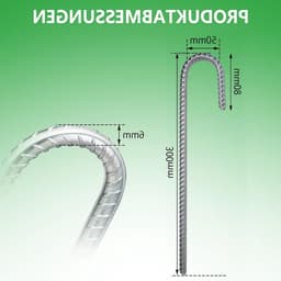 Stabiele Grondankers van 30 cm met 6 mm Diameter - Ideaal voor Tent, Trampoline en Schutting Bevestiging — thumbnail 3