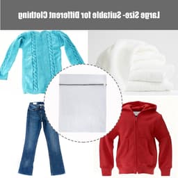 Set van 3 Wasnetten 60 x 50 cm - Duurzame Herbruikbare Reiswaszakken met Rits voor Delicate Kleding, Sokken en Ondergoed — thumbnail 3