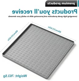 Waterdichte antislip vloermat 60 x 60 cm voor koelkast, wasmachine en gootsteen, siliconen lekbak voor huishoudelijke apparaten — thumbnail 5