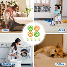 Dierenhaarverwijderaar, wasmachine, 8 stuks dierenhaarverwijderaar voor wasgoed, haarverwijderaar voor huisdieren, wasvanger voor wasgoed, herbruikbare haarvanger — thumbnail 3