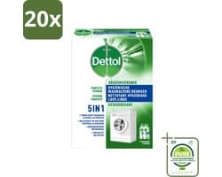 20 x Dettol - Hygiënische Wasmachine Reiniger - 5-in1 Formule - 500ml - Grootverpakking - Vaatwasstrips - Wasmachine Reiniger - Hygiëne Wasmachine - Wasmachine Reinigen - Wasmachine Reiniger 5 In 1 - Wasmachine Geur