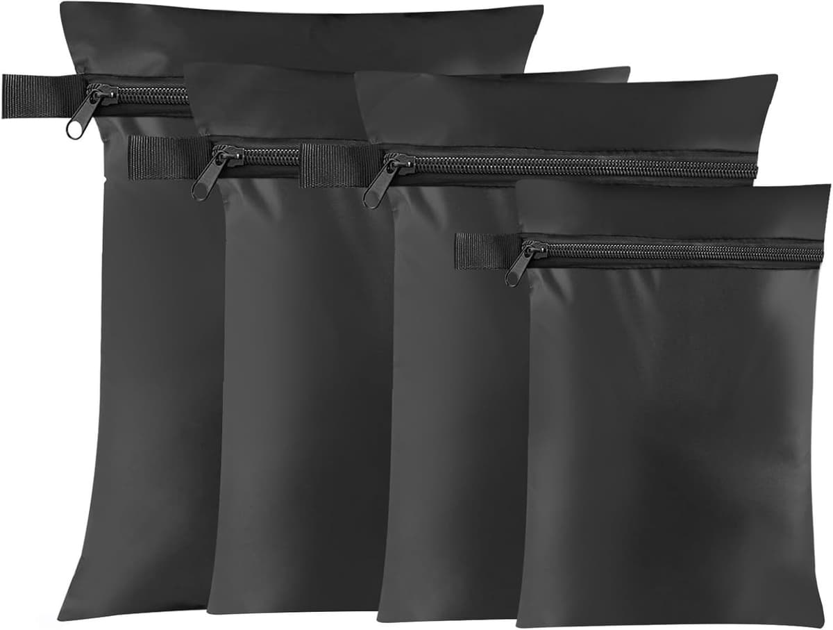 Waterdichte waszakken set van 4, ideaal voor reizen, gemakkelijk schoon te maken en multifunctioneel (22 x 35.25 x 38.4 x 40.2 x 30 cm) — afbeelding 1