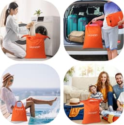 Waszakken voor op reis, Roll-Top Natte Dry Bag voor geurbestrijding en het scheiden van vuile kleding, opvouwbare ruimtebesparende organizer voor sportschool, zwemmen en — thumbnail 3