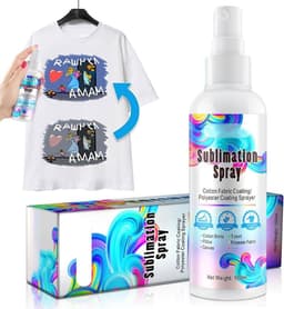 100 ml sublimatie coatingspray voor katoenen en polyester stoffen, T-shirts, canvas zakken, sneldrogend, super hechting, hoogglans — thumbnail 1