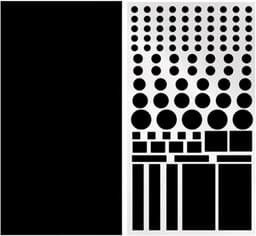 2 vellen met stickers die het ledlicht blokkeren, semi-transparant, zelfklevend om de helderheid van elektronische apparaten te dimmen — thumbnail 1
