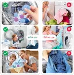 Herbruikbare Droogballen voor Wasmachine, 8 Stuks — thumbnail 3