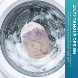 2 wasnet voor wasmachine, waszak 30 x 40 cm met fijnmazig net en trekkoord, waszak voor fijne was, beha, lingerie en kousen, waszak bescherming voor gevoelige kleding — thumbnail 2