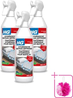 3 x HG - Hygiënische Matras Opfrisser - Werkt Na 30 Minuten - Neutraliseert Nare Geurtjes - 500 ml - Bulkverpakking - Matrasopfrisser - Douchemop - Hygiëne — thumbnail 1