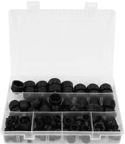 145PCs M4-M12 Bolt Cap Rubber Beschermende Sluiting Moer Cover Zwart Hoofd Cover Hex Schroeven DShanLa — thumbnail 1