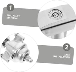 1set Universele T-handgreep Lock Met Sleutels Van Zinklegering Hoge Veiligheid Vervangingsslot Voor Snack Drankautomaten Geschikt Voor Spellen Autowasinstallaties — thumbnail 2