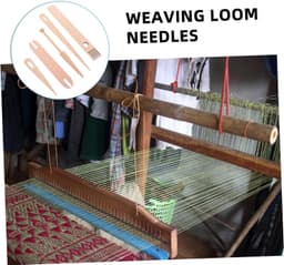 1set Houten Weefaccessoires Complete Mini Weefset Met Houten Weefnaalden Shuttle Voor Beginners Gebruiksvriendelijk Draagbaar Voor Tapijt Dekensmaken — thumbnail 4