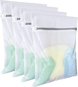 Dikte waszak-wasmachine speciale schoonmaak set-machine anti-wikkeling vervorming-50 * 60cm-wit-4 stuks set — thumbnail 1