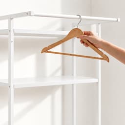 Wasmachine rek - 161x66x40 cm - wit — thumbnail 3