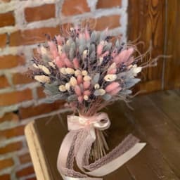 Gedroogde bloemen, konijnenstaart, grijs, natuurlijke droogbloemen, gras, konijnenstaart, gedroogde bloemen, decoratief voor thuis, tafel, bruiloft, vaas, feest — thumbnail 3