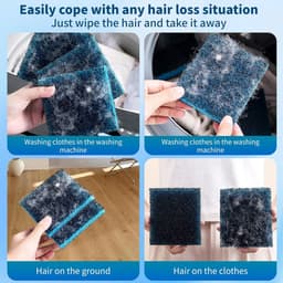 6 stuks herbruikbare huisdierhaarverwijderingsballen voor wasmachine en droger, verwijdert hondenhaar, kattenhaar, lint en vacht, wasmachinebescherming tegen haarballen, 6 stuks, blauw — thumbnail 4