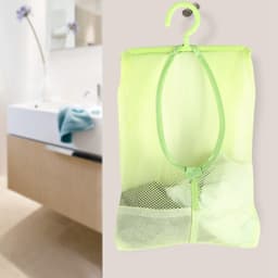 Wasknijperzak met Hanger, Multifunctionele Hangende Netzakhanger Sokken Ondergoedopslag voor Badkamer Kledingkast Wasserij Waslijn Buiten, 11,8 x 10,2in(Groente) — thumbnail 5