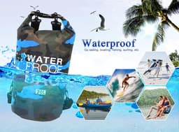 pakzak, drijvende droogrugzak, strandtas, lichte droogzak voor strand, boottochten, vissen, kajakken, zwemmen, rafting, camping, 5 l, 10 l, 15 l, 20 l, 30 l — thumbnail 5