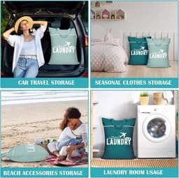 Waterdichte Reiswaszak met Handvat - 2 Stuks voor Vuile Kleding, Badkleding en Reisaccessoires — thumbnail 2