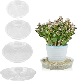 Set van 20 Schotels voor Planten - 15,2 Cm, 20,3 Cm, 25,4, 30,5 - Transparant Plastic voor Interieur en Buitenkant — thumbnail 2
