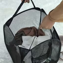 Opvouwbare Wasmand - Handig voor in de badkamer - Gemakkelijk mee te nemen - Gemakkelijk op te ruimen - In elkaar vouwbaar - Snel & Simpel - Pop-up wasmand - F4.1 — thumbnail 3