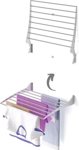 Foxydry Fold 60 wasdroogrek wandmontage clicksysteem - 60 x 50 x 10 cm — thumbnail 1