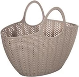 CM Flexibele wasmand of draagtas - beige - 22 liter - kunststof - 50 x 20 x 40 cm - opbergen — thumbnail 1