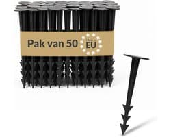 Plastic grondankers 50 stuks - UV-stabiel - ribbelconstructie - ideaal voor onkruiddoek - SnelShoppen