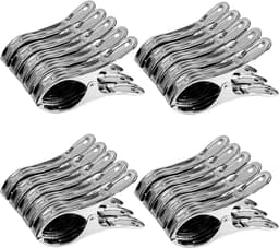 Towel Clips, 20-Piece Clothespins, Strong Clips, Stainless Steel Clothespins for Drying Clothes, Beach Towels, Bath - ShopVlot — thumbnail 1