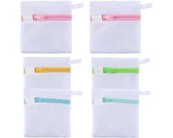 6 stuks kleine waszak, mini anti-klevende opbergtas dikke mesh ritssluiting herbruikbaar voor bescherming van delicate - ShopVlot