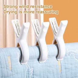 Strandhanddoek Clips - 8 Stuks - Winddicht - Robuuste Constructie - Antislip - Geschikt voor Strandstoelen - Zachte Siliconen Bekleding - Handdoekclips — thumbnail 4