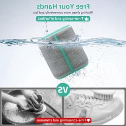 Waszak voor Schoenen en Sneakers XL met Extra Reinigingsvak en Versterkte Ritssluiting - Ideaal voor Wasmachine en Handwas, Grijs — thumbnail 5