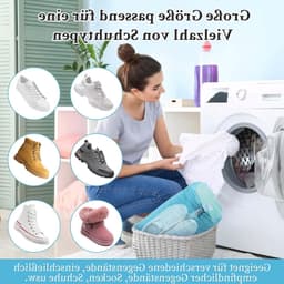 SnelShoppen - Schoenenwaszak 2 Stuks, Wasmachine, Trainers, 360 Graden Reiniging, Herbruikbare Waszak met Rits, Beschermt Schoenen en Wasmachine — thumbnail 3