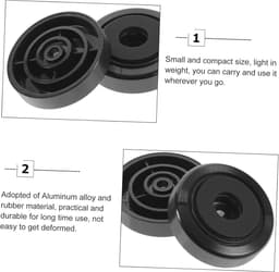Luidspreker Isolatie Voetjes - Speaker Dempers - Geluidsverbetering - Trillingsdempend Aluminium Rubber - 4x4x1 cm - Zwart — thumbnail 3