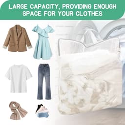 Waszak voor op reis met handgrepen - 4 stuks, 50 x 60 cm, herbruikbare waszakken voor delicate kleding, ondergoed en blouses — thumbnail 4