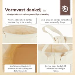 Wasmand Baby Herten Grote Opbergmand Kinderen Katoen en Waterafstotende Opbergmand Kinderkamer Wasmand Speelgoedmand voor Meisjes — thumbnail 4