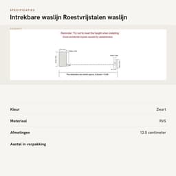 Waslijn Intrekbaar - Wandmontage - Roestvrij Staal - Duurzaam - Max. Belasting 20 kg - Lengte 4,2 meter - Kledingdroogrek — thumbnail 4
